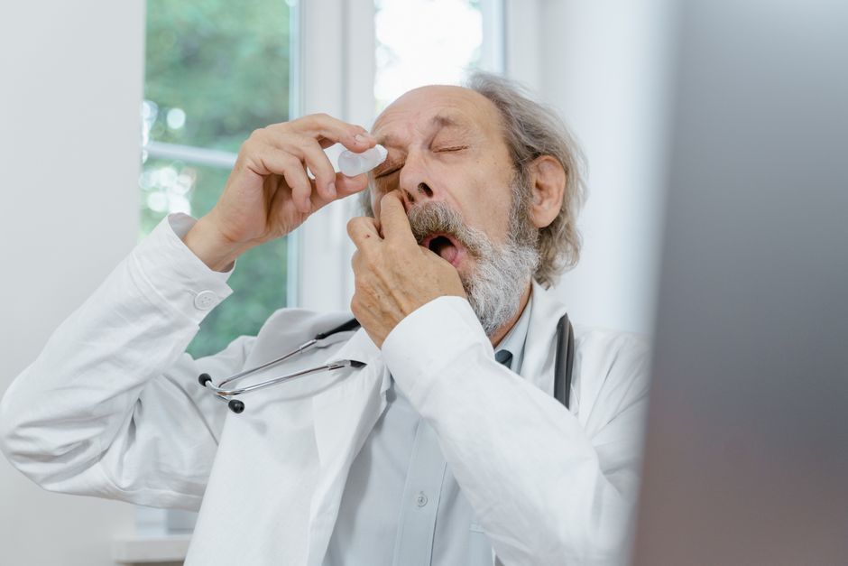Senior patient discussing age-related cataracts